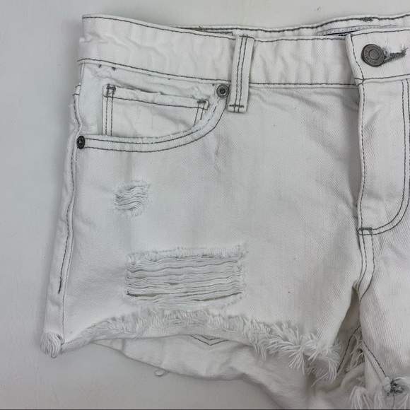 Lucky Brand The Cut off White Jean Shorts size 2 - Picture 5 of 15